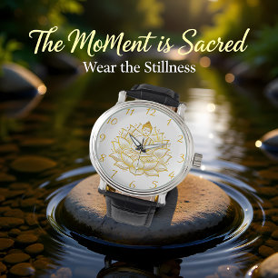 Montre Bouddha sur Lotus Flower.
