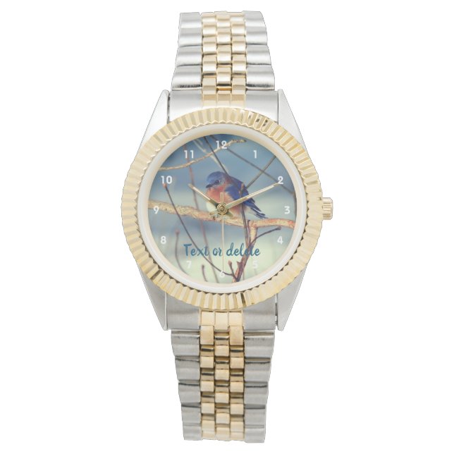 Montre Boule bleu d'hiver personnalisée (devant)