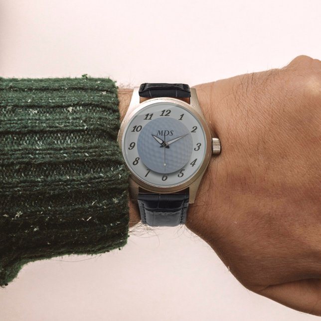 Montre Boule de golf Monogramme personnalisé Monographie (Créateur téléchargé)
