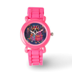 Montre Bouledogue français Noël