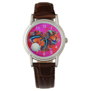 Montre Boules De Pelouse Rouge Et Bleu, Regarder Les Femm