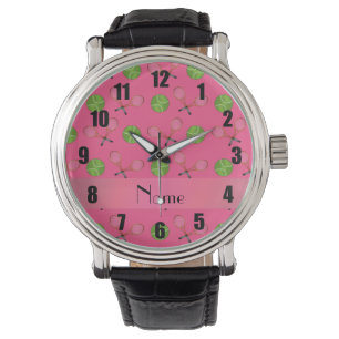 Montre Boules de tennis rose nom personnalisées