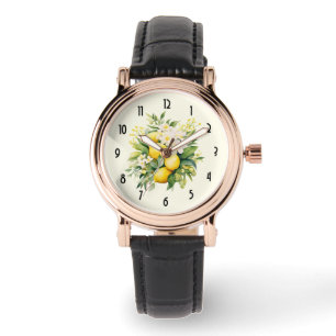Montre Bouquet de citron avec fleurs blanches