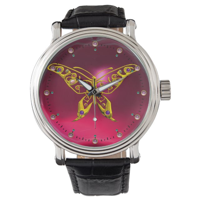 Montre BOUTEILLE HYPER, Rubis rouge rose (devant)