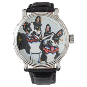 Montre Bowtie Boston Terriers Personnalisé