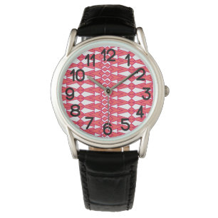 Montre Bowties rouges et roses