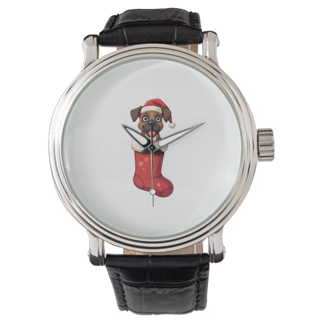 Montre Boxer Christmas Stocking chien (devant)