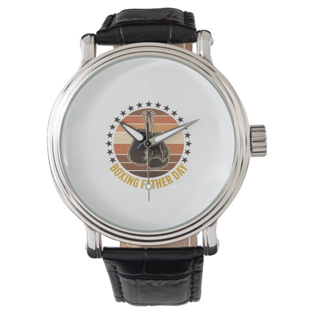 Montre Boxing Father Day Vintage Gloves Shirt Design_1 (devant)
