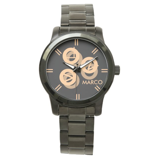 Montre-bracelet à deux tons surdimensionnée pour f (devant)