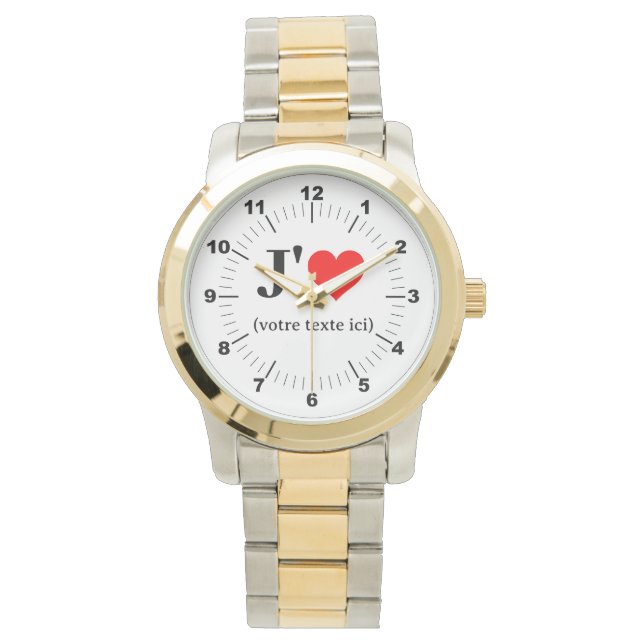 Montre bracelet à deux tons surdimensionnée pour f (devant)