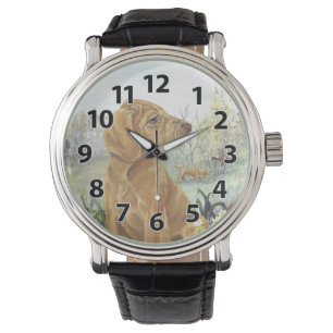 Montre-bracelet à poils durs de rêveur de chiot 