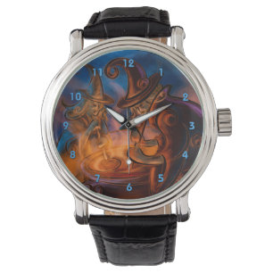 Montre-bracelet de Brew de sorcières de Halloween
