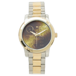 Montre-bracelet de disque d'or de Voyager