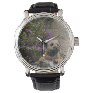 Montre-bracelet de terrier de frontière