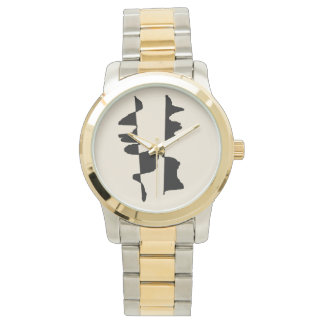Montre-Bracelet Élégante  "Abstrait Dual Face" Armbanduhr