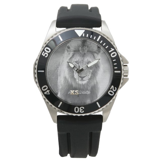 Montre bracelet en acier inoxydable LION pour homm (devant)