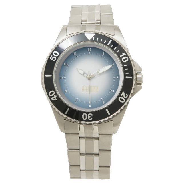 Montre bracelet en acier inoxydable pour hommes pe (devant)