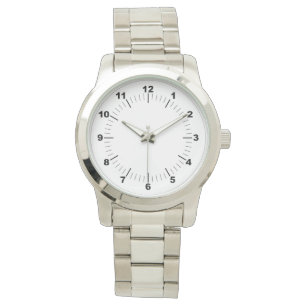 Montre-bracelet en argent surdimensionné pour femm