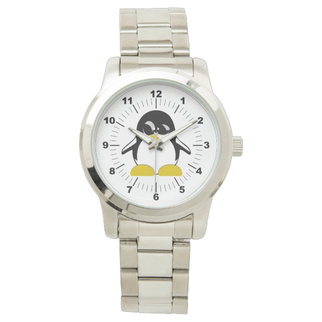 Montre-bracelet en argent surdimensionné pour femm (devant)