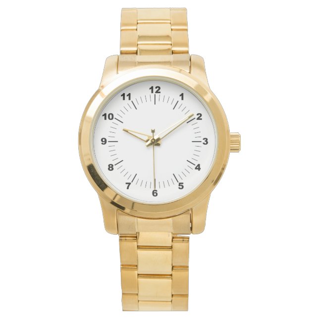 Montre-bracelet en or surdimensionné pour femmes (devant)