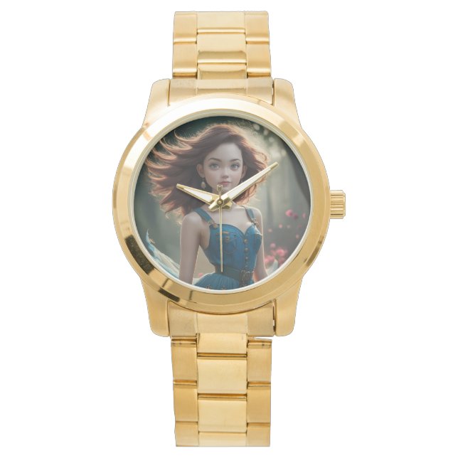 Montre Bracelet en or Unisex surdimensionné photo (devant)