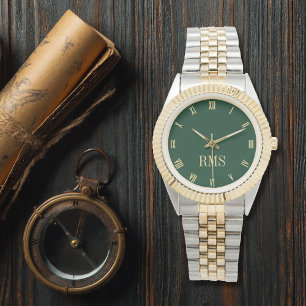 Montre Bracelet Monogramme Or Vert Moderne Argent Bracele