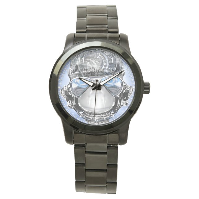 Montre Bracelet noir pare-chocs Unisex (devant)