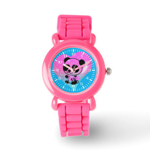 Montre Bracelet Parties scintillant rose Coeur Panda Anim