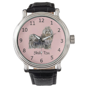 Montre-bracelet personnalisable de chien de Shih