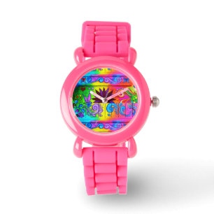 montre-bracelet psychédélique des années 70 sup