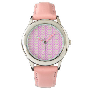 Montre Bracelet rose en forme de coeur Wristwatch