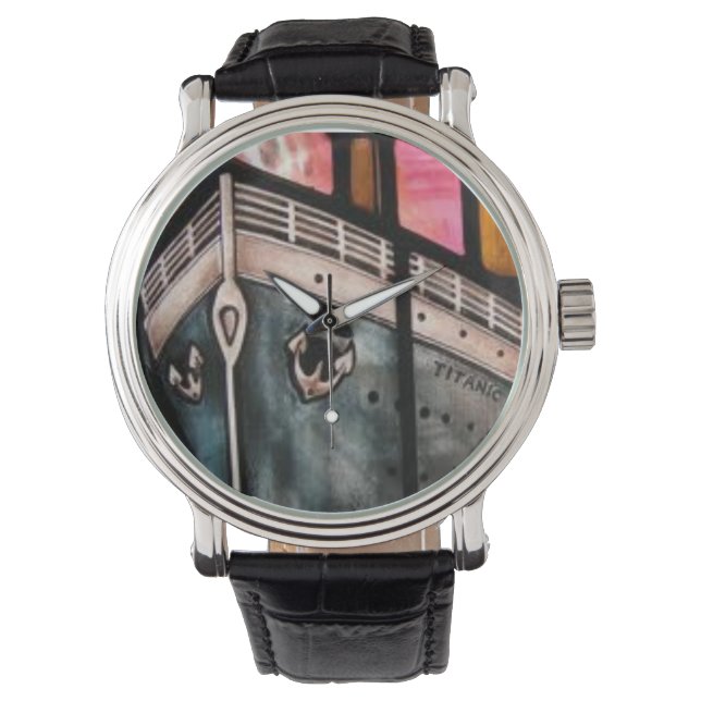 Montre-bracelet Vintge avec l'arc du Titanic (devant)