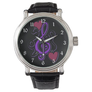Montre Branché À Musique Violet Note Wrist Watch 2