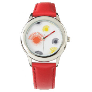 Montre Branché, ludique, animé, cool, circulaire géométri