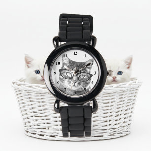 Montre branchée de chat pour femmes