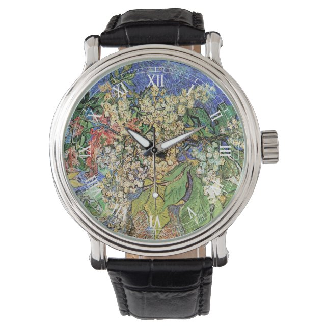 Montre Branches de châtaignes florissantes par Vincent va (devant)