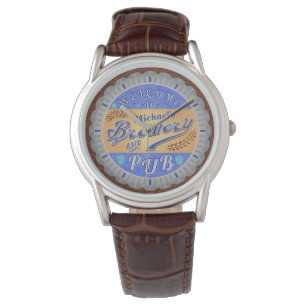 Montre Brasserie Pub Personnalisé Bière Bouteille Casqu
