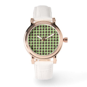 Montre Brickwork Burrow : Une toile verte de Wombat,