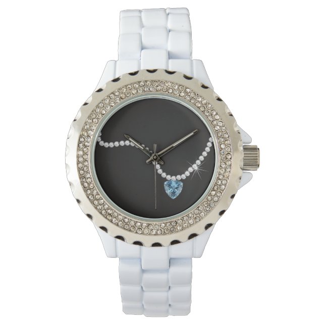 Montre BRIDE Glam & Bling Diamond Fête des mariées Party (devant)