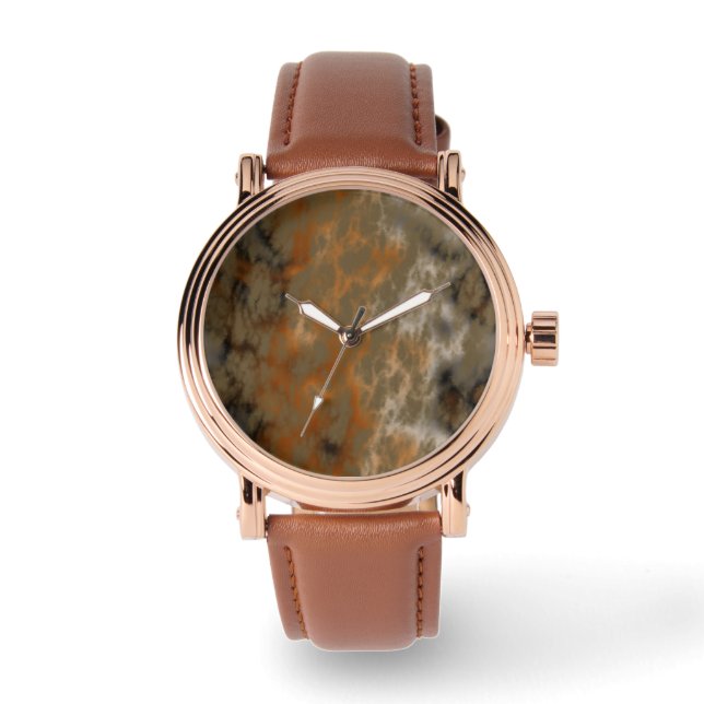 Montre Bronze et marbre de cuivre Abstrait (Recto)