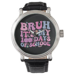 Montre Bruh C'est mes 100 jours d'école Papillon Disco