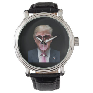 Montre Bubblegum Rose Trump Drôle Président USA