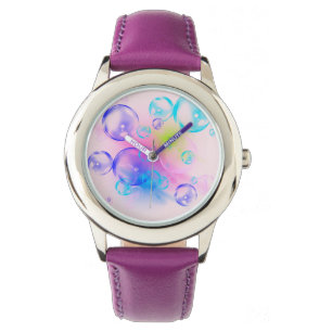 Montre BUBBLES - Image Abstraite colorée de l'art fractal
