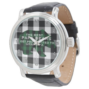 Montre Buffalo Plaid Papa Bears promu à grand-père