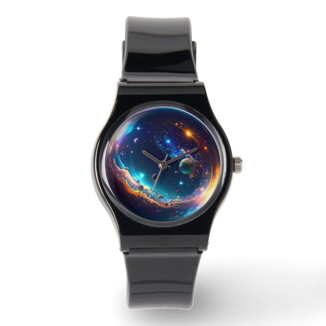 Montre Bulle cosmique Galaxie Imaginaire Art (Recto)