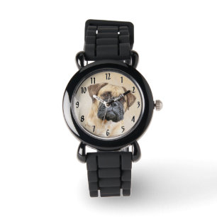 Montre Bullmastiff Peinture - Joli chien d'origine art