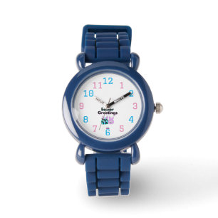 Montre Bunny Fuzzies Enfants Blue Silicone Watch