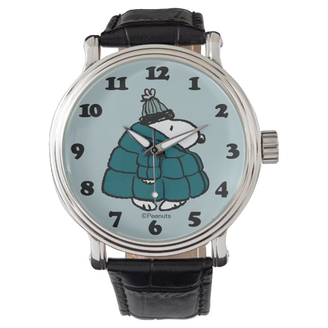 Montre cacahuètes | Veste Snoopy Winter Puffer (devant)