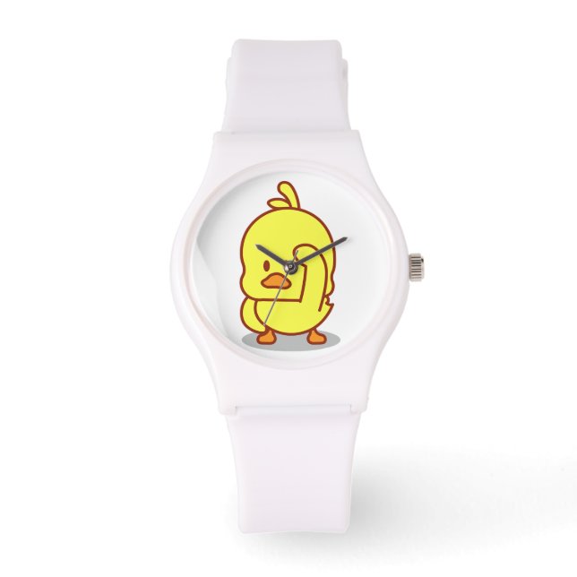 Montre Cadeau Amoureux des animaux en caoutchouc de canar (Recto)