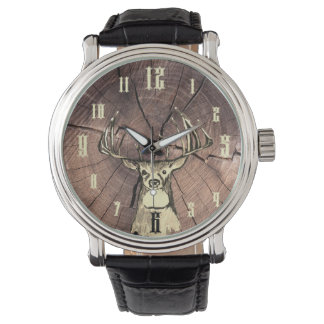 Montre Cadeau blanc de la faune de cerfs
